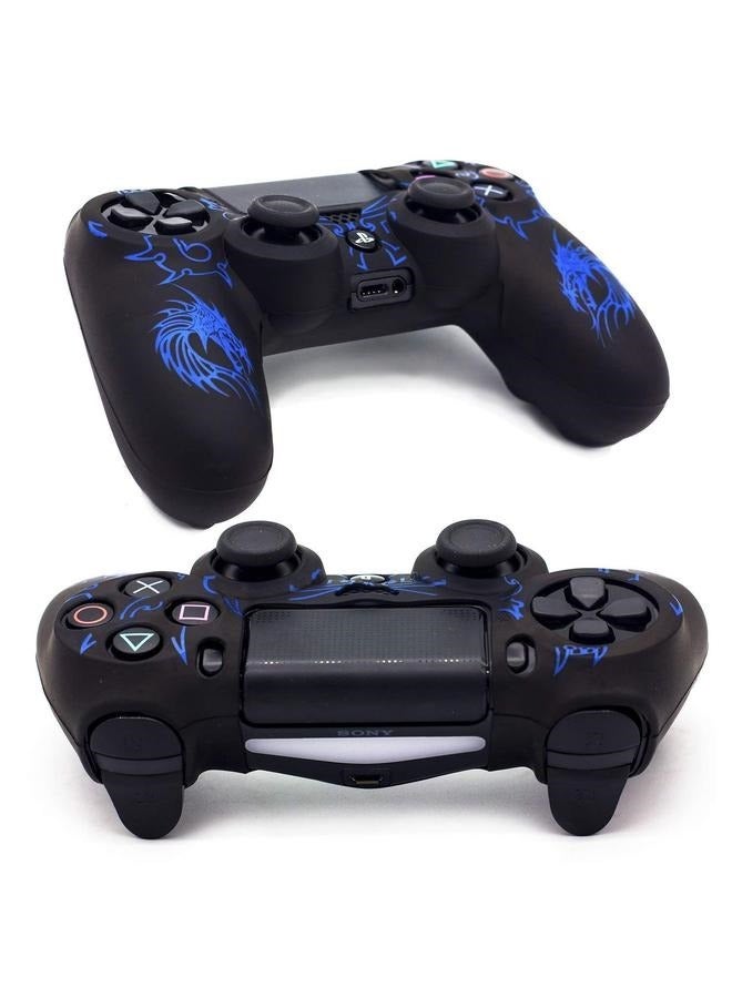 Anti-Slip Grip Silicone Cover Protector Case for PS4 Slim/Pro Controller - Dragon Carving Thumb Grip Caps  - Image 2