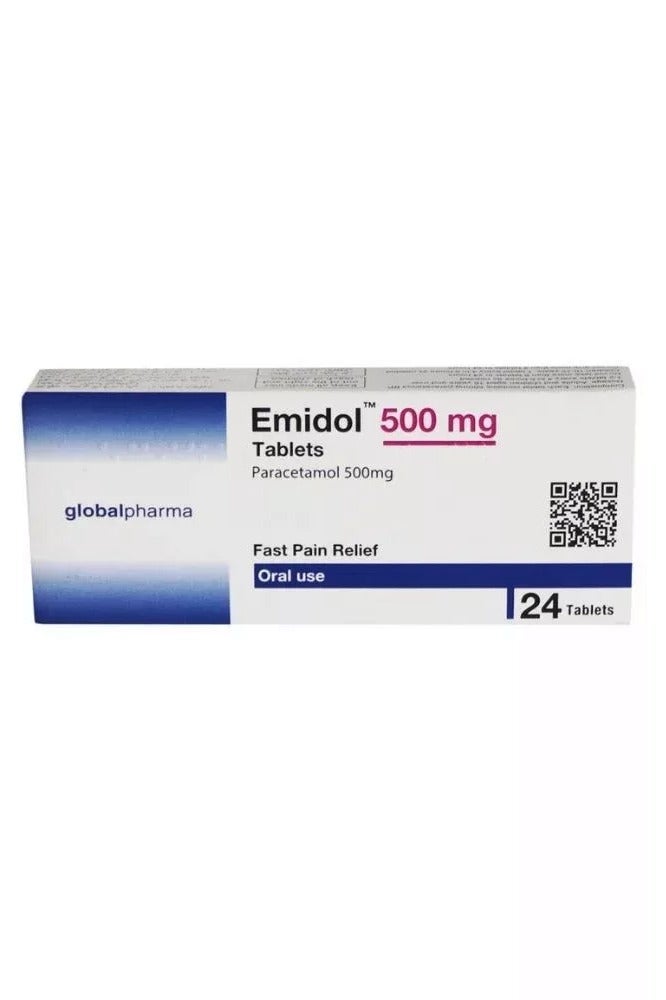 globalpharma Pack Of 3 Emidol Paracetamol 500 mg 24 Tablets - Image 3
