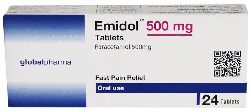globalpharma Pack Of 3 Emidol Paracetamol 500 mg 24 Tablets - Image 2