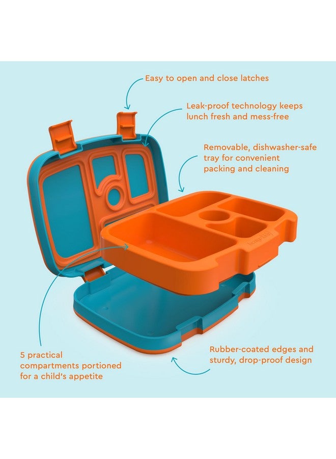 بنتجو صندوق غداء للأطفال بتصميم بينتو، مقاوم للتسرب، بخمسة أقسام، بتصميم مطبوعات للأطفال - أحجام مثالية للأعمار من 3 إلى 7 سنوات، متين، مقاوم للسقوط، آمن للاستخدام في غسالة الأطباق، ومصنوع من مواد خالية من مادة BPA (طائرات) - Image 4