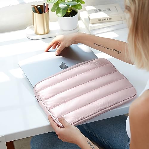 VANDEL - The Original Puffy Laptop Sleeve 13-14 Inch. White Laptop Sleeve for Women. Carrying Case Cover MacBook Pro 14 in, MacBook Air 13 Inch, iPad Pro 12.9, Dell, Asus, HP - Image 4