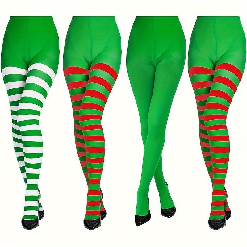 4-Pair Christmas Costume Pantyhose for Festive Dress-Up - Image 3
