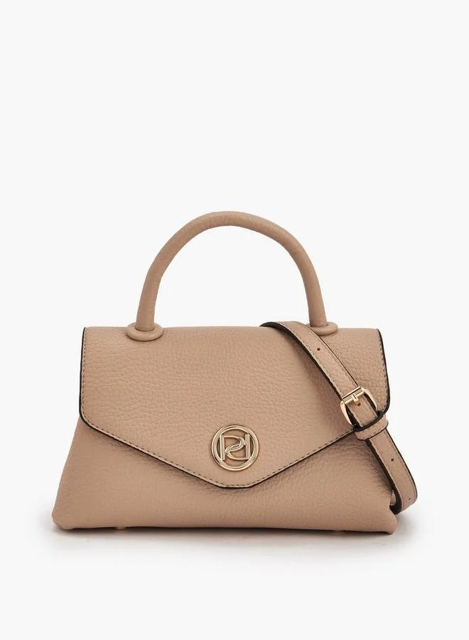 Paprika Textured Satchel Bag With Detachable Strap