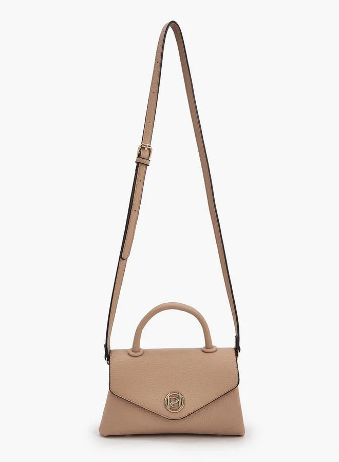 Paprika Textured Satchel Bag With Detachable Strap