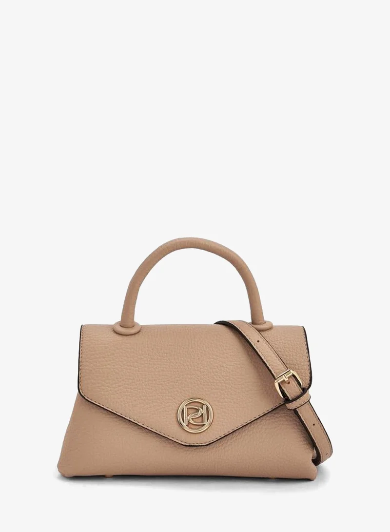 بابريكا Textured Satchel Bag With Detachable Strap