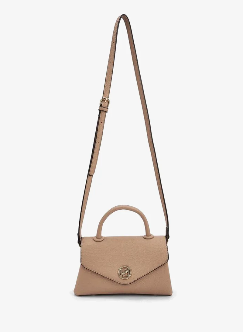 بابريكا Textured Satchel Bag With Detachable Strap