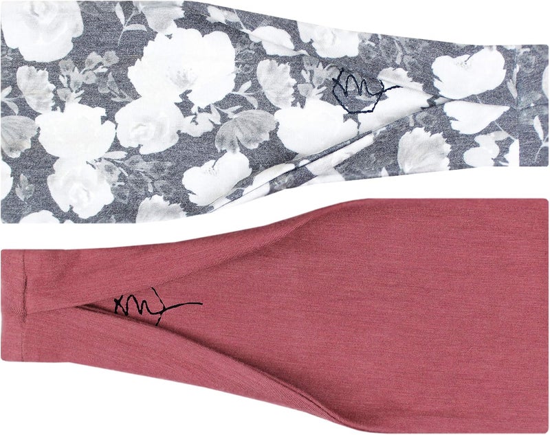 Maven Thread 4" Wide Workout Headbands for Women (2 Pack) – Non-Slip Sweatbands for Gym, Running & Yoga - Image 1