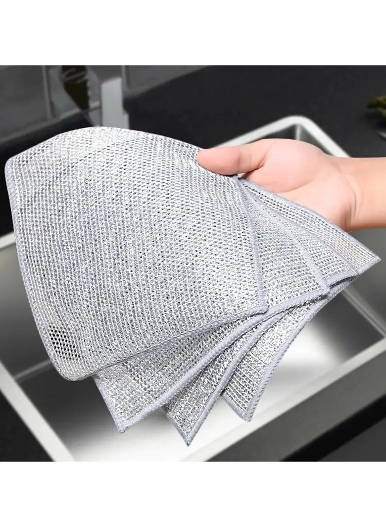 روزينو 30 حزمة من الألياف الفولاذية فائقة الألياف وسادة الإسفنج-غسل أطباق المطبخ على الوجهين ، للأواني وأدوات الطهي ، أدوات التنظيف التجارية الصناعية ، مواد الألياف الاصطناعية - Image 1