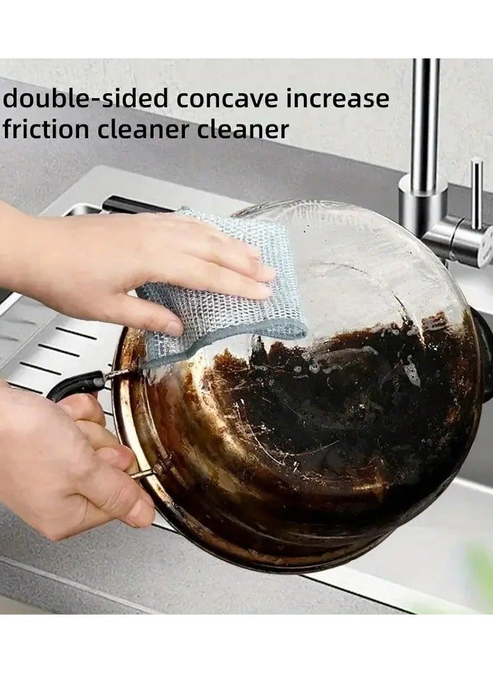 روزينو 30 حزمة من الألياف الفولاذية فائقة الألياف وسادة الإسفنج-غسل أطباق المطبخ على الوجهين ، للأواني وأدوات الطهي ، أدوات التنظيف التجارية الصناعية ، مواد الألياف الاصطناعية - Image 2