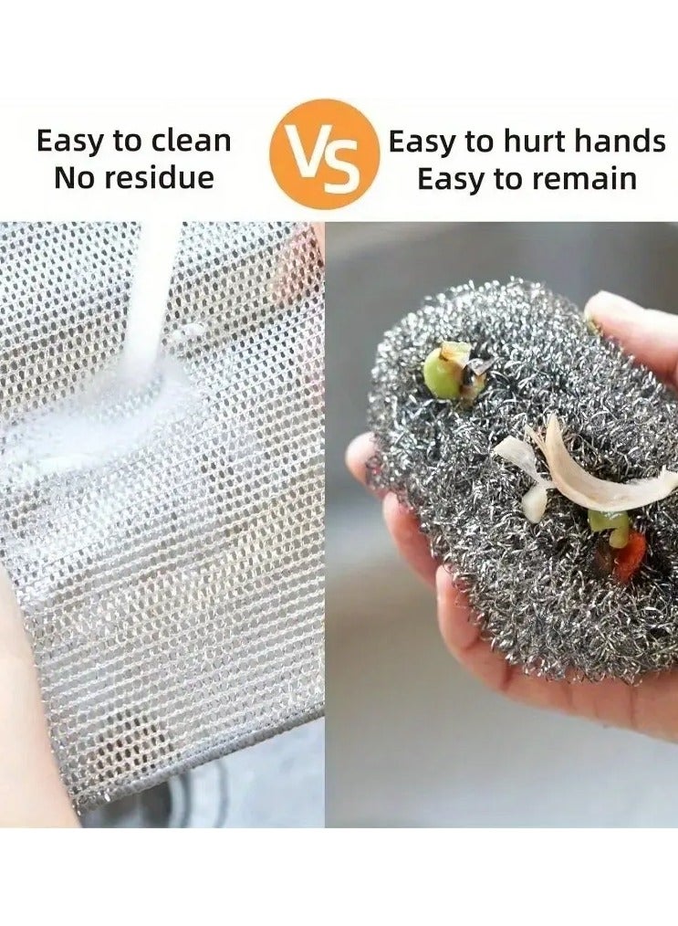 روزينو 30 حزمة من الألياف الفولاذية فائقة الألياف وسادة الإسفنج-غسل أطباق المطبخ على الوجهين ، للأواني وأدوات الطهي ، أدوات التنظيف التجارية الصناعية ، مواد الألياف الاصطناعية - Image 5