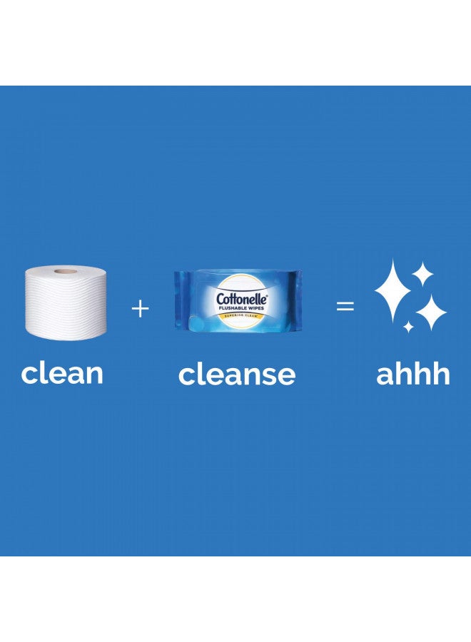 Cottonelle Cottonelle Flushable Wet Wipes for Adults, 2 Flip-Top Packs, 42 Wipes per Pack (84 Wipes Total)  - Image 4