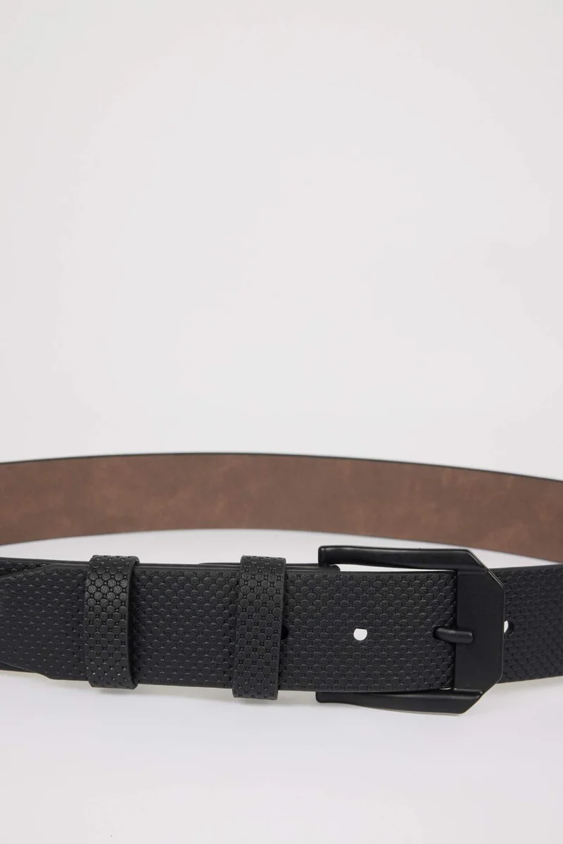 Defacto  Man Rectangle Clasp Faux Leather Belt for Men | Best Price UAE