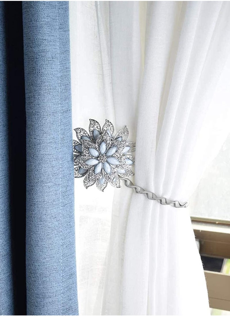 1PCS Magnetic Curtain Tie Tiebacks Decorative Crystal Flower Shape Window Holdback Buckles Holder Buckle Hooks for Home Sheer Blackout Drapes Blind Curtains - pzsku/ZEFF9290E30EFC79985E0Z/45/_/1695886262/24eab46e-25db-45dd-86ed-e5b131d4d16d