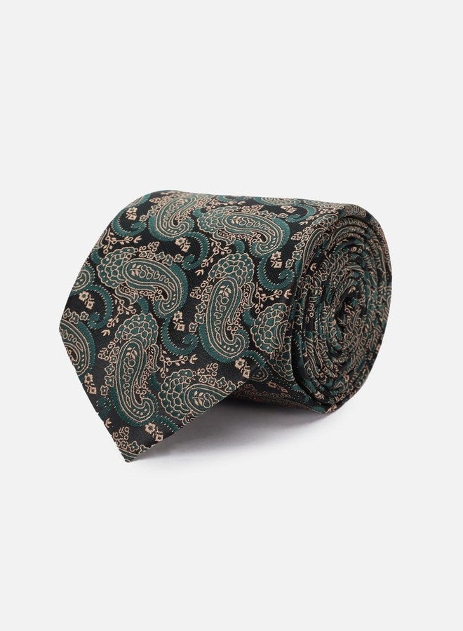 Van Heusen Men Green Party Tie Pocket Square And Lapel Pin - Image 5