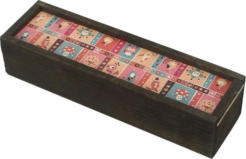 Hediyekanalı Hediyekanali Bird Themed Wooden Sliding Pencil Case
