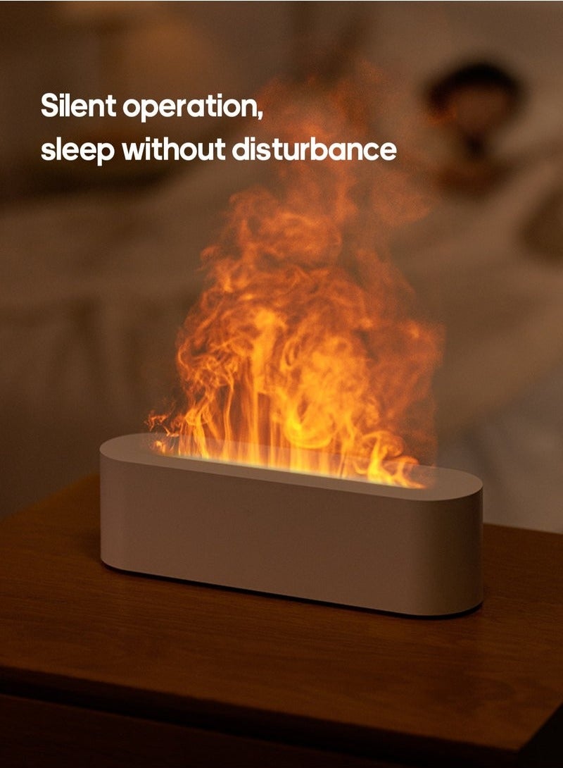 بيتشو مرطب هواء مع ناشر لهب النار، ناشر زيت متغير الألوان بـ 7 ألوان، ناشرات زيوت عطرية فائقة الهدوء للعلاج بالروائح للغرف الكبيرة وغرف النوم والمكاتب (قابل للبرمجة، إيقاف تلقائي بدون ماء - 150 مل) - Image 2