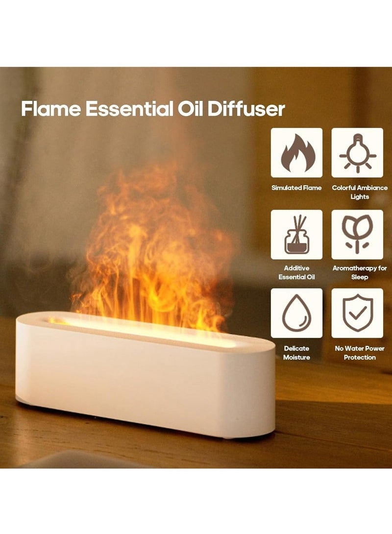 بيتشو مرطب هواء مع ناشر لهب النار، ناشر زيت متغير الألوان بـ 7 ألوان، ناشرات زيوت عطرية فائقة الهدوء للعلاج بالروائح للغرف الكبيرة وغرف النوم والمكاتب (قابل للبرمجة، إيقاف تلقائي بدون ماء - 150 مل) - Image 3