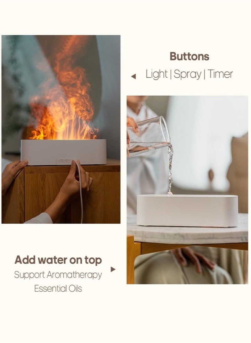 بيتشو مرطب هواء مع ناشر لهب النار، ناشر زيت متغير الألوان بـ 7 ألوان، ناشرات زيوت عطرية فائقة الهدوء للعلاج بالروائح للغرف الكبيرة وغرف النوم والمكاتب (قابل للبرمجة، إيقاف تلقائي بدون ماء - 150 مل) - Image 4