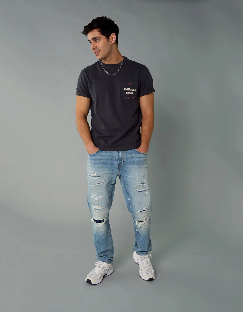 American Eagle  AE Elevated Logo Graphic T-Shirt for Men | Best Price UAE