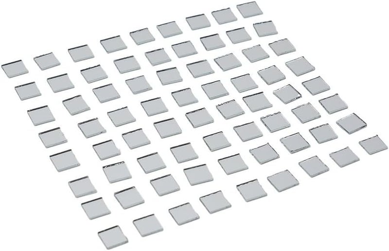ألواح فسيفساء مرآة فضية ذاتية اللصق 100 قطعة مقاس 10x10 مم لتزيين جدار كرة الديسكو DIY - Image 3