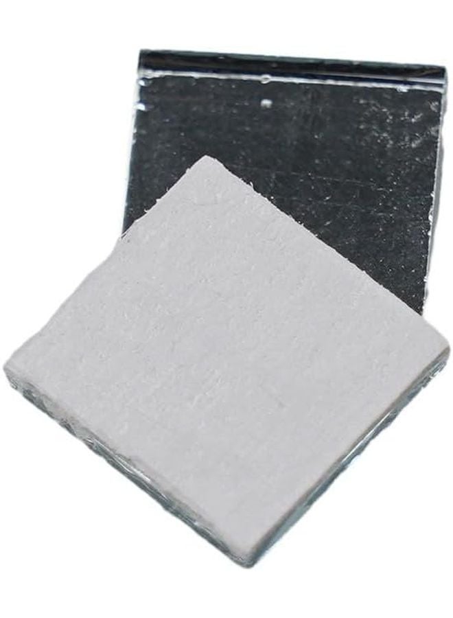 ألواح فسيفساء مرآة فضية ذاتية اللصق 100 قطعة مقاس 10x10 مم لتزيين جدار كرة الديسكو DIY - Image 4