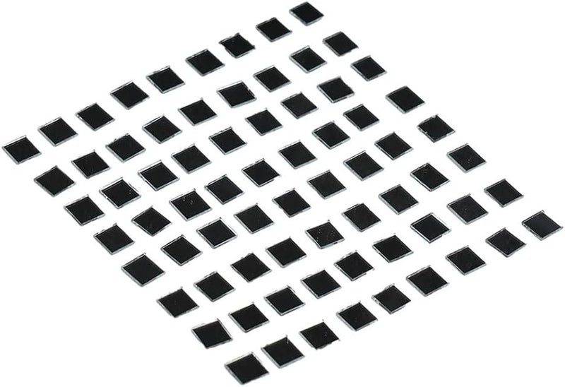 ألواح فسيفساء مرآة فضية ذاتية اللصق 100 قطعة مقاس 10x10 مم لتزيين جدار كرة الديسكو DIY - Image 5