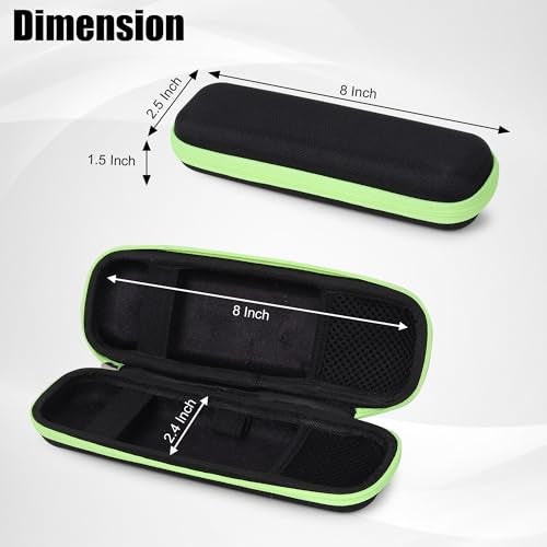 GadgetBite Black Hard Pencil Case EVA Hard Shell Pen Case Holder for Executive Fountain Pen and Stylus Touch Pen (Small)-Green - Image 3