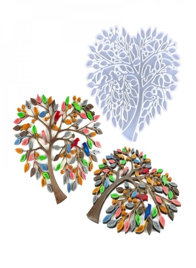 قالب سيليكون شكل شجرة على شكل قلب كبير - Image 1