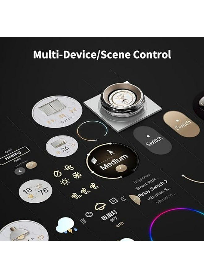 Aqara Touchscreen Dial V1 EU, 2 Electrical Switches and 6 Wireless Switches, ON/OFF Control & Fine-Tuning Settings, up to 18 Aqara Devices Supported, Supports Homekit, Alexa, Google - Image 3