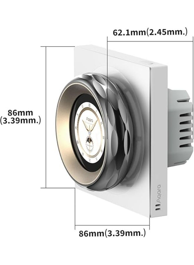 Aqara Touchscreen Dial V1 EU, 2 Electrical Switches and 6 Wireless Switches, ON/OFF Control & Fine-Tuning Settings, up to 18 Aqara Devices Supported, Supports Homekit, Alexa, Google - Image 2