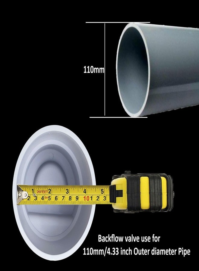 ES EKSAFAR ESEKSAFAR 2pc 4inch PVC Drain pipe cap,PVC Backflow Valve, For 110mm / 11cm/ 4.33 inch Outer diameter pipe fitting - Image 3
