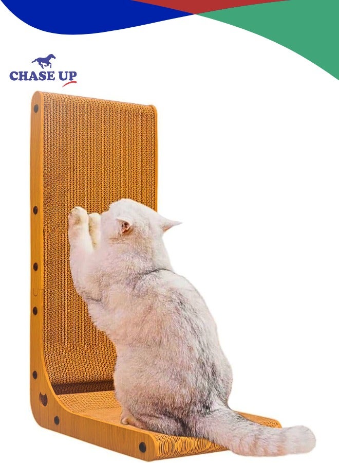 Chase Up Cat Scratcher, Vertical Cat Scratching Board, 60cm Cat Scratch Pads with Built-in Catnip Toy Balls, Wall-Mount Cat Scratchers for Indoor Cats - Image 1