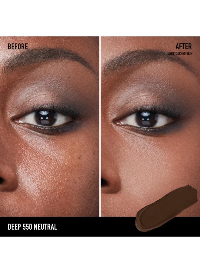 خافي عيوب bareMinerals BAREPRO يدوم 16 ساعة، لون مطفي داكن 550، لون محايد، مع عامل حماية من الشمس SPF 25، 7.5 مل - Image 2