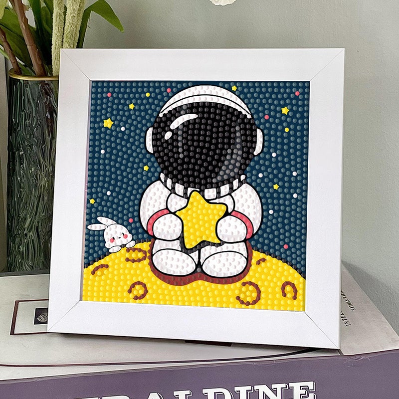 Framed Diamond Painting Full Diamond Astronaut 2023 New Children'S Handmade Diy Crystal Stickers Spaceman - Image 5