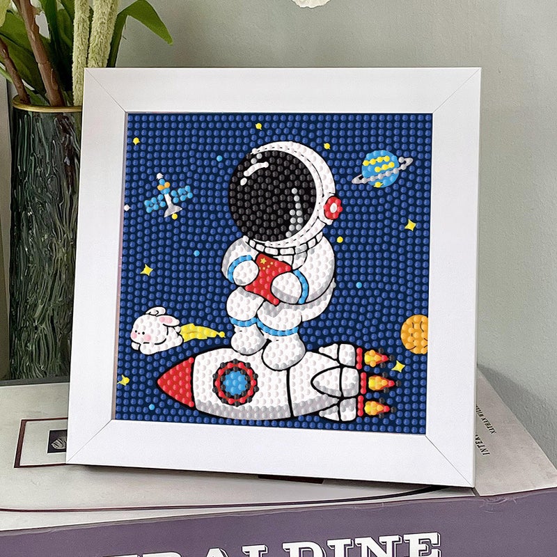 Framed Diamond Painting Full Diamond Astronaut 2023 New Children'S Handmade Diy Crystal Stickers Spaceman - Image 2