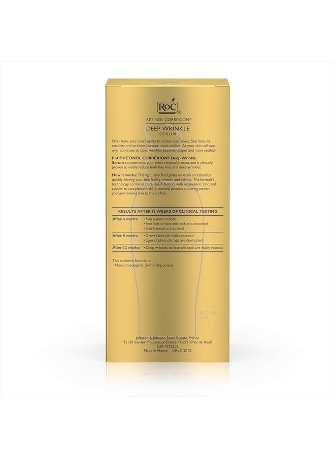 RoC Retinol Correxion Deep Wrinkle Facial Serum, Anti-Wrinkle Treatment Made with Retinol, 1 fl. oz - Image 3