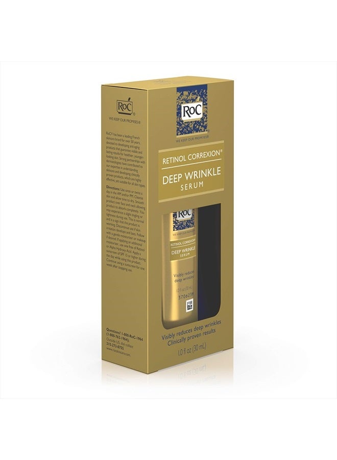 RoC Retinol Correxion Deep Wrinkle Facial Serum, Anti-Wrinkle Treatment Made with Retinol, 1 fl. oz - Image 4
