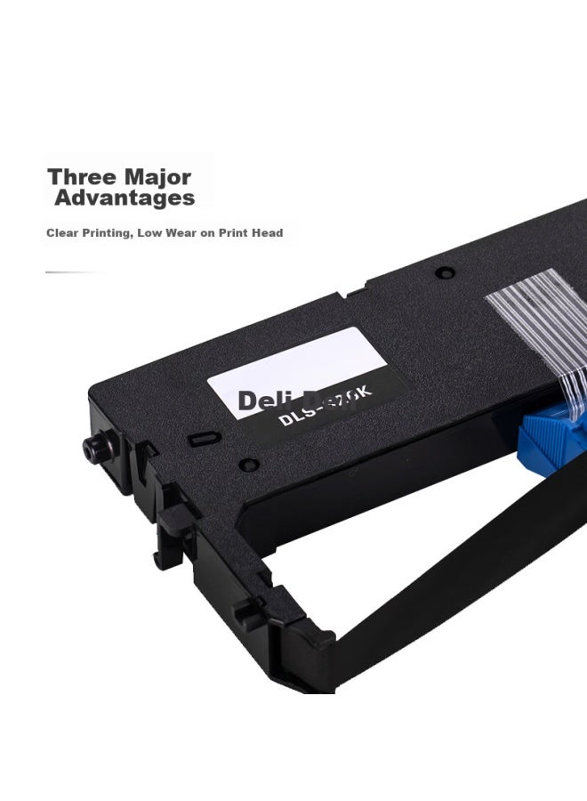 ديلي Deli Dls-630k طابعة مصفوفة النقاط شريط أسود، 16م مع خرطوشة - Image 3
