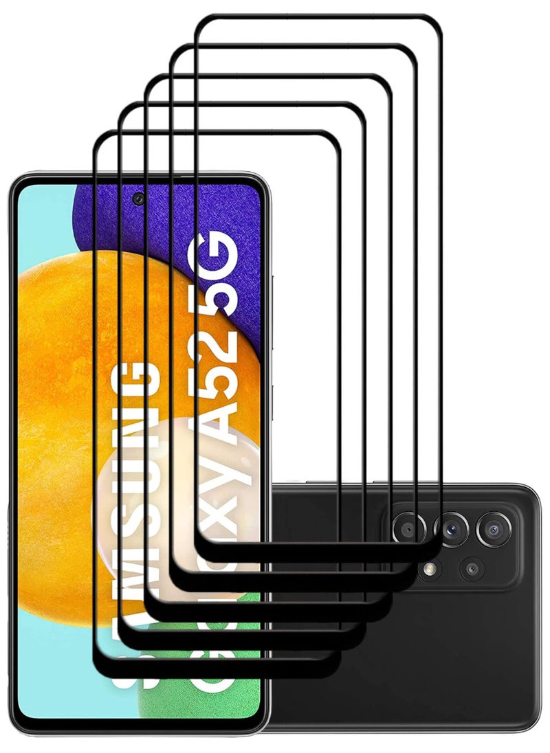 ACLIX 5 Pieces Antistatic ESD Dustproof Premium Quality High Definition Tempered Glass Screen Protector Designed For Samsung Galaxy A52 5G - Image 1