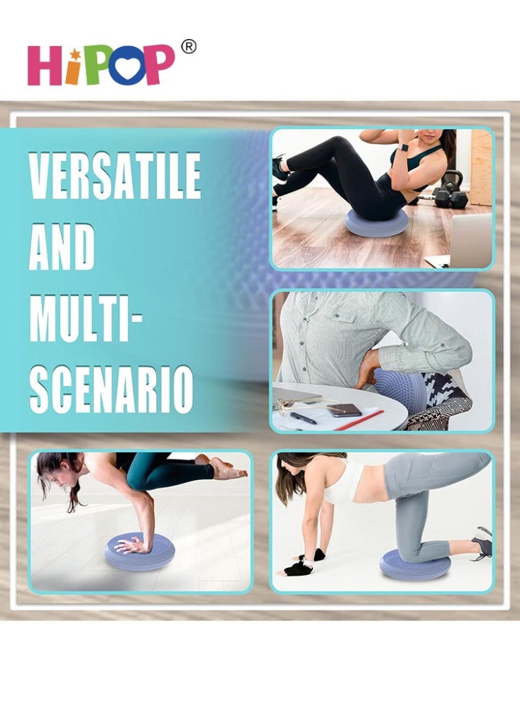 HIPOP Ball Seat Balance Cushion with Pump, Diameter 34 cm, Balance Cushion, Orthopedic Ball Proprioception Cushion, Office Cushion, Yoga Sport Cushion - Image 4