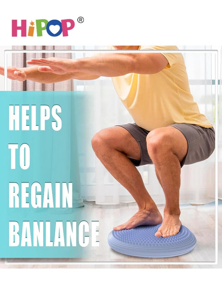 HIPOP Ball Seat Balance Cushion with Pump, Diameter 34 cm, Balance Cushion, Orthopedic Ball Proprioception Cushion, Office Cushion, Yoga Sport Cushion - Image 5