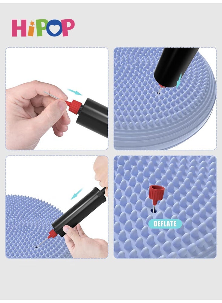 HIPOP Ball Seat Balance Cushion with Pump, Diameter 34 cm, Balance Cushion, Orthopedic Ball Proprioception Cushion, Office Cushion, Yoga Sport Cushion - Image 3