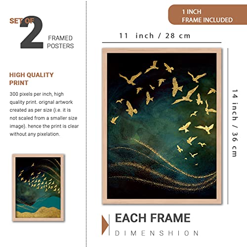walllane - Beige Colour Art Painting For Living Room Bedroom Office | Modern Art Painting With Frame | Painting For Wall Decoration (10 Inch x 13 Inch) Set 4 Cate- 05 - Image 2