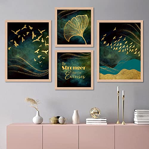 walllane - Beige Colour Art Painting For Living Room Bedroom Office | Modern Art Painting With Frame | Painting For Wall Decoration (10 Inch x 13 Inch) Set 4 Cate- 05 - Image 4