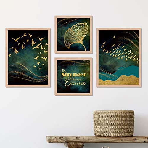 walllane - Beige Colour Art Painting For Living Room Bedroom Office | Modern Art Painting With Frame | Painting For Wall Decoration (10 Inch x 13 Inch) Set 4 Cate- 05 - Image 1