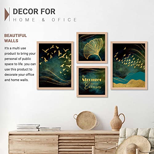 walllane - Beige Colour Art Painting For Living Room Bedroom Office | Modern Art Painting With Frame | Painting For Wall Decoration (10 Inch x 13 Inch) Set 4 Cate- 05 - Image 5