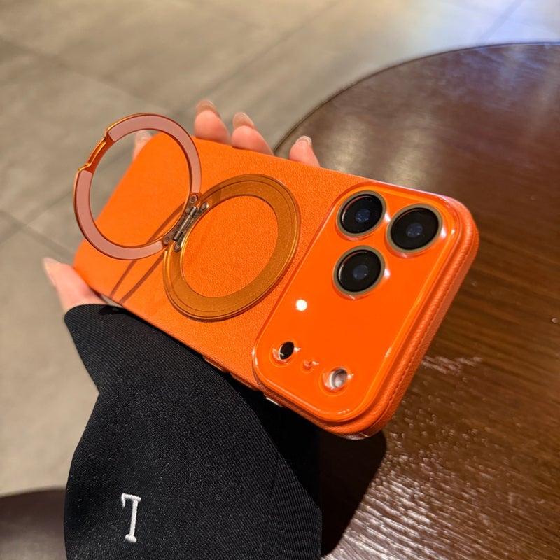 MagSafe iPhone 16 Plus Leather Case Protective Texture for iPhone 16 16 Plus 16 Pro 16 Pro Max and Kickstand and Full Coverage in Mint Colour - Image 2