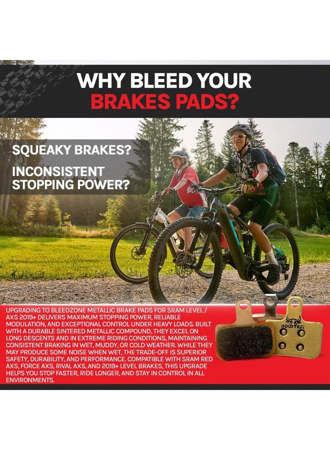 BleedZone Metallic Brake Pads for SRAM Level/AXS 2019+ Brakes - Image 3