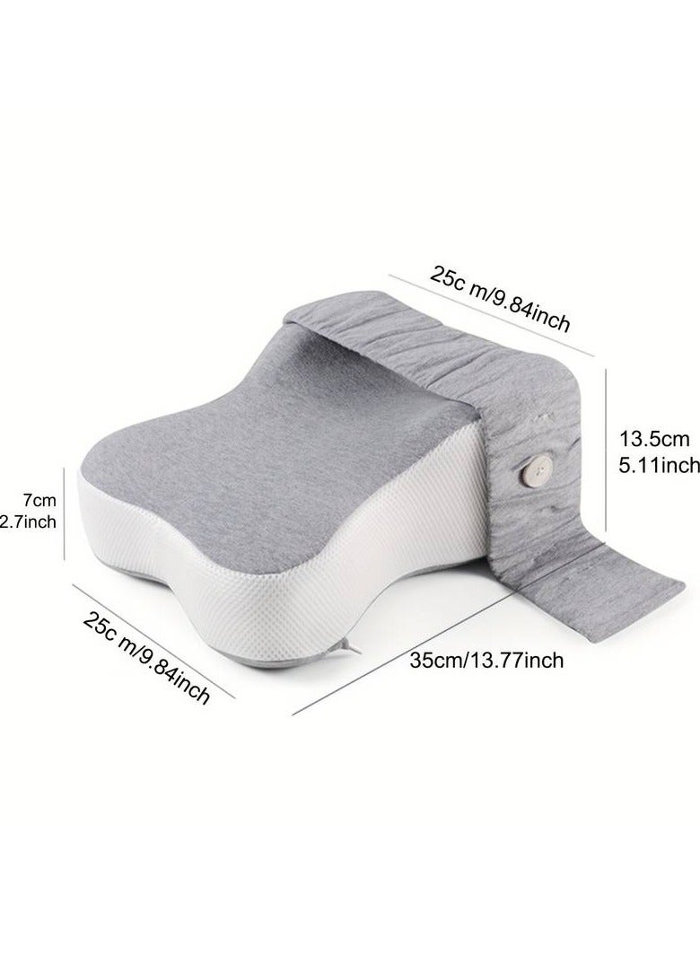 Leg Positioning Pillow, Knee Pillow with Adjustable Strap, Body Position Pillow, Maternity Pillow for Side Sleeping, For Body Alignment, Separation Of Knees, Memory Foam Pillow - Image 5