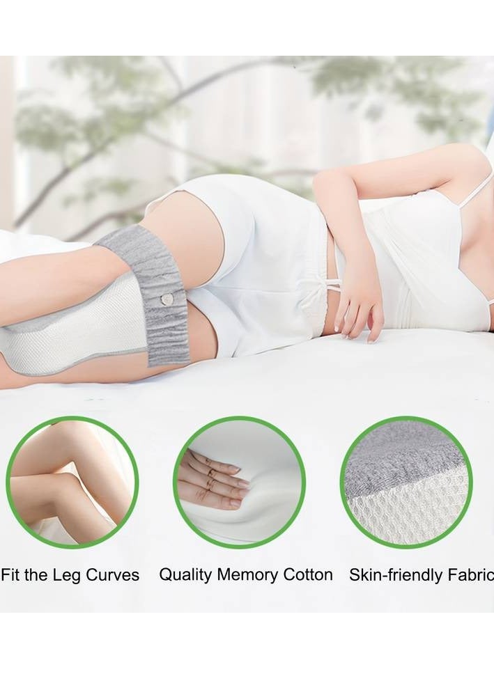 Leg Positioning Pillow, Knee Pillow with Adjustable Strap, Body Position Pillow, Maternity Pillow for Side Sleeping, For Body Alignment, Separation Of Knees, Memory Foam Pillow - Image 2
